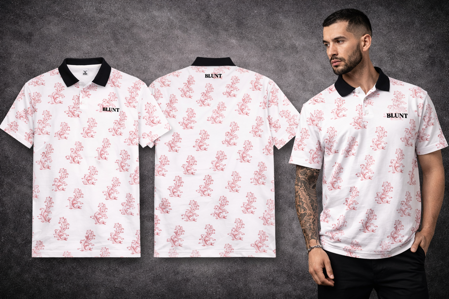 Apresentação de design de site responsivo para a marca 'Industrial Tools', exibido simultaneamente em um laptop, tablet e smartphone com a mesma paleta de cores laranja e preto.